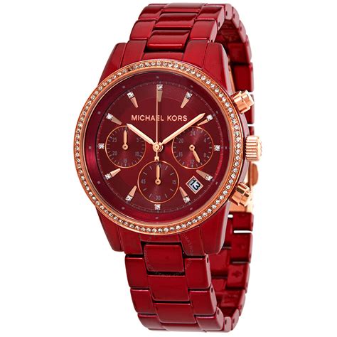 michael kors watch red|michael kors red watches.